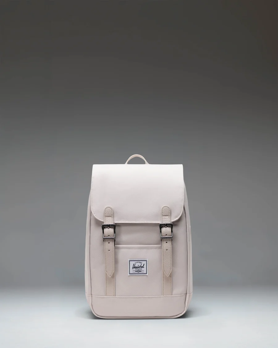 Ivory Buckle-Flap Backpack in Off-white