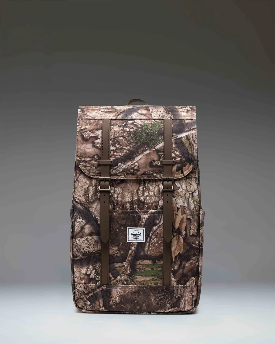 Bark Camo Backpack in Brown / Moss camo