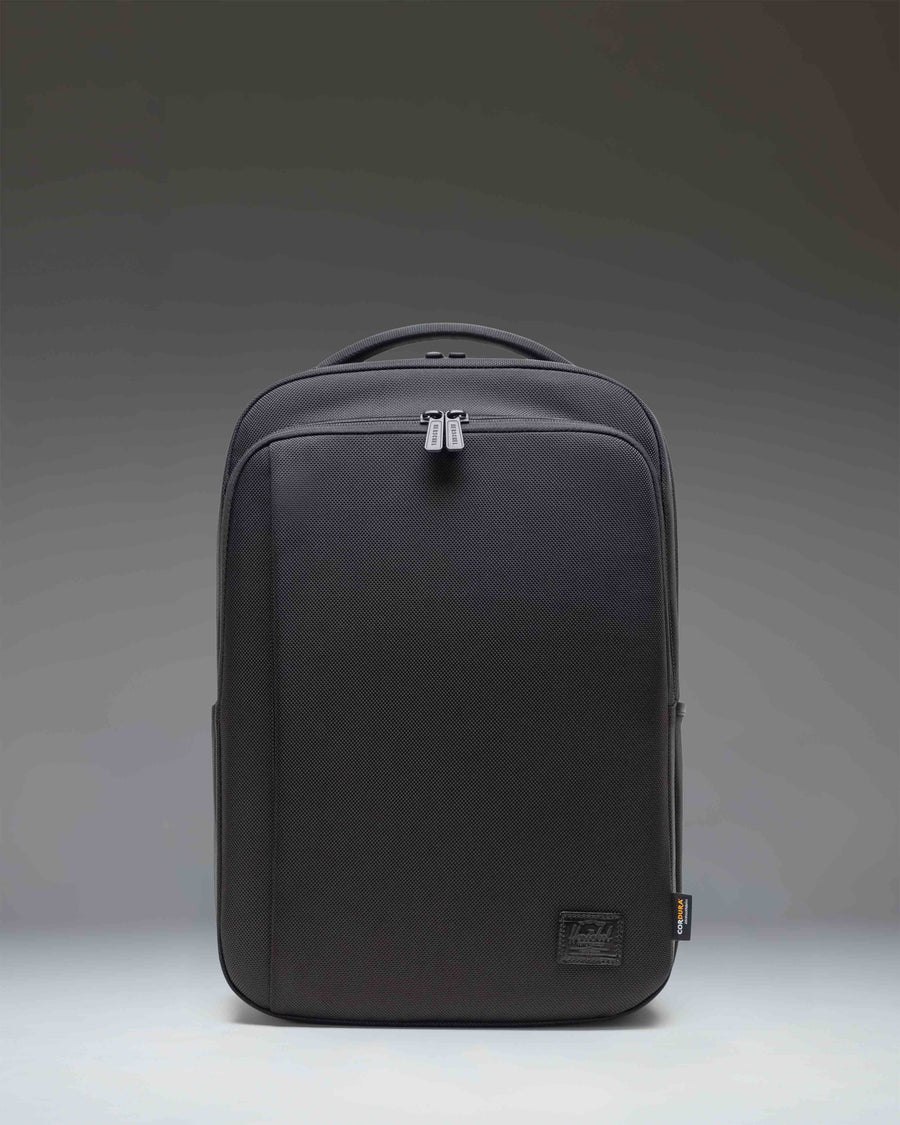 Black Textured Backpack in Black