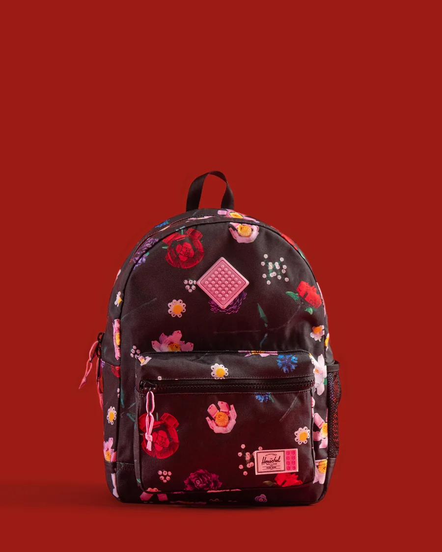 Pixel Bloom Backpack in Black / Multicolor