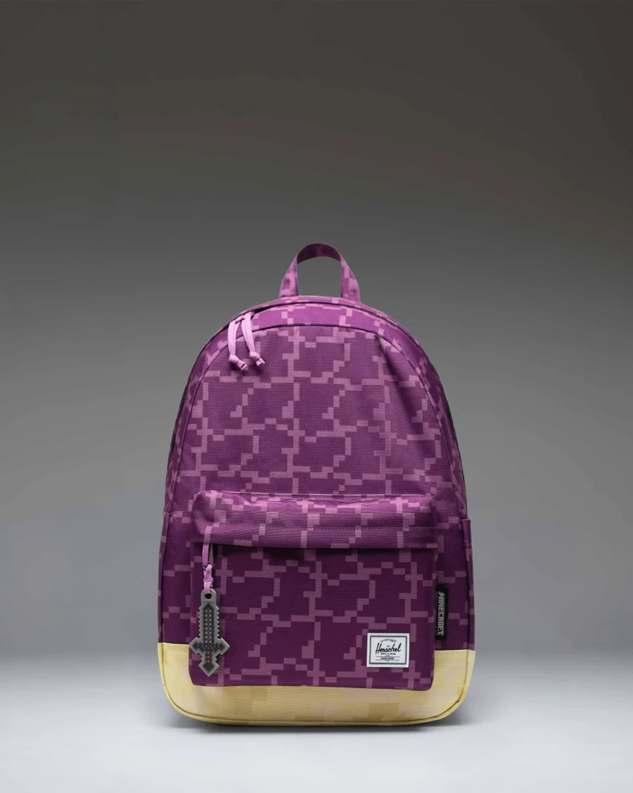 Violet End-Block Backpack in Violet / Cream
